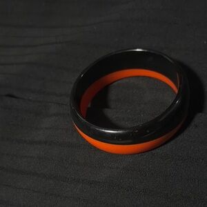 Vintage Bold Black and Orange Bangle